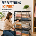 Large Clear Storage Box with Hinged Lid – Heavy-Duty High Capacity Organizer